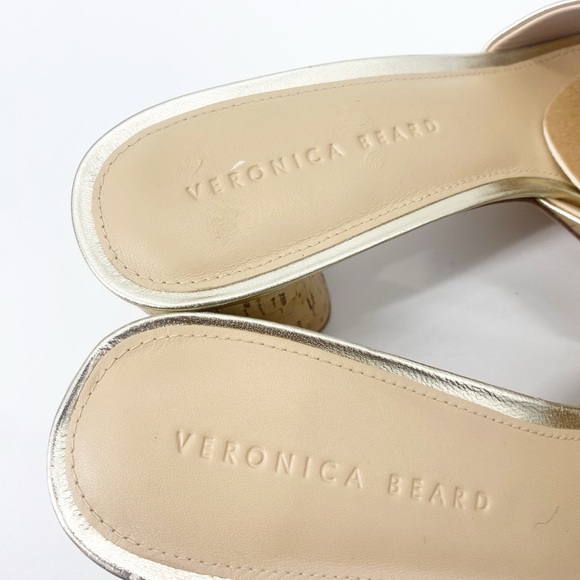Veronica Beard Women’s Dali Platform Sandals sz 10 Metallic Gold - Picture 7 of 7